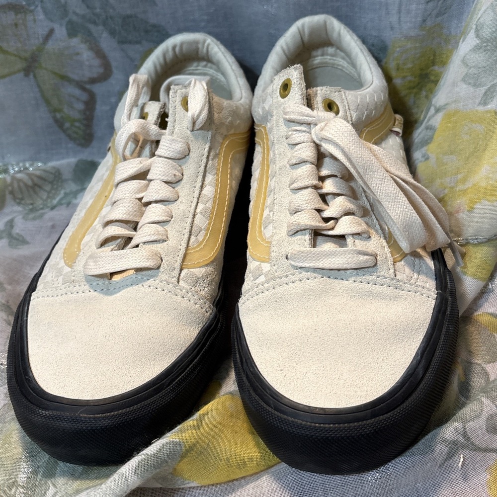 Vans Old Skool Pro Lizzie Armanto Antique White/Tan Skater Sneakers Men 7